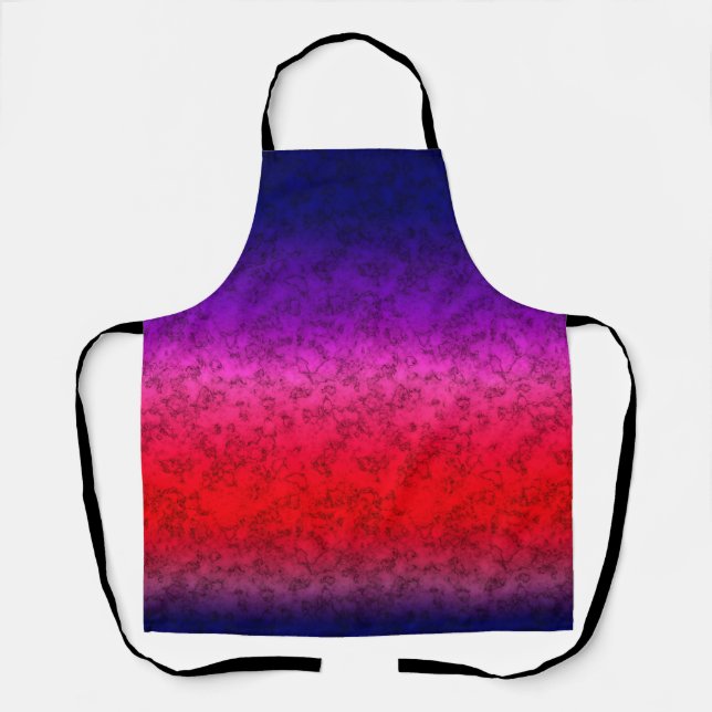 Blue-red Ombre Apron (Front)