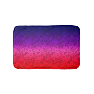 Blue-red Ombre Bath Mat