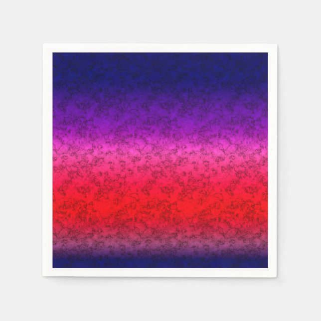 Blue-red Ombre Napkins (Front)