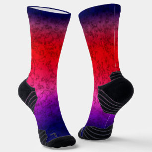Blue-red Ombre  Socks