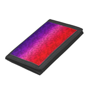 Blue-red Ombre Tri-fold Wallet