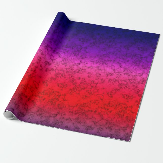 Blue-red Ombre Wrapping Paper (Unrolled)