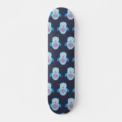 Blue  Red Owl Skateboard