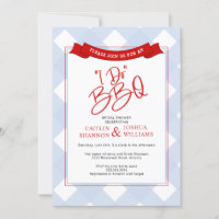 Blue Red Plaid I Do BBQ Bridal Shower