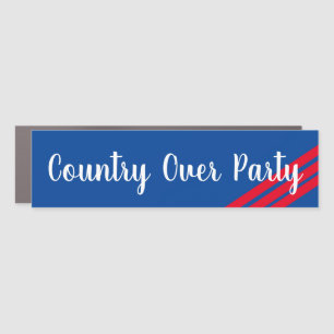 Blue Red Stripes Country Over Party 2020 Elections Car Magnet