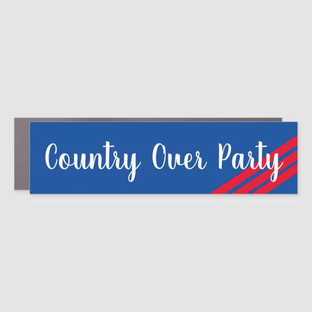 Blue Red Stripes Country Over Party 2020 Elections Car Magnet (Front)