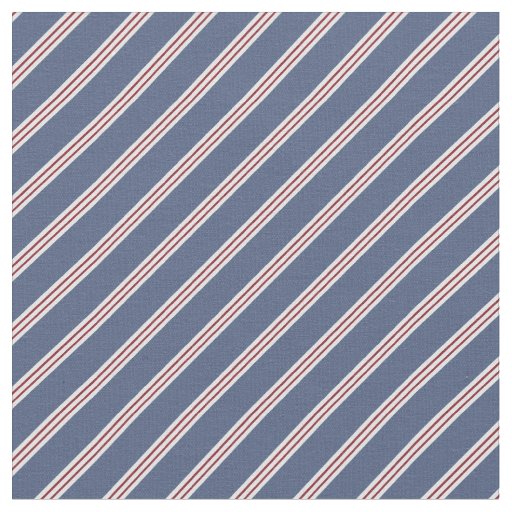 Blue & Red Stripes Fabric