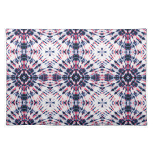Blue & Red Tie Dye Pattern Cloth Placemat