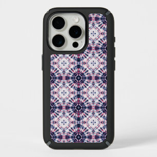 Blue & Red Tie Dye Pattern iPhone 15 Pro Case