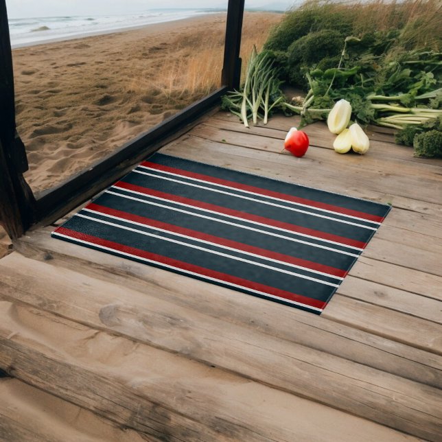 Blue Red uniform Stripes Cutting Board (Chopping Board)