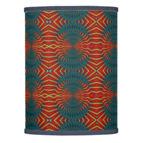 Blue Red Unique Pattern Cool Trippy Ethnic Tribal Lamp Shade