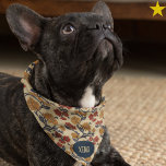 Blue Red Vintage Floral Custom Name Pet Bandana<br><div class="desc">You beloved dog will look so cute and fashionable in this floral bandana with their name on it! It's really easy to personalize this yourself right on the platform. Grab a few bandanas for your pup from this shop, as there are so many to choose from! You can get a...</div>