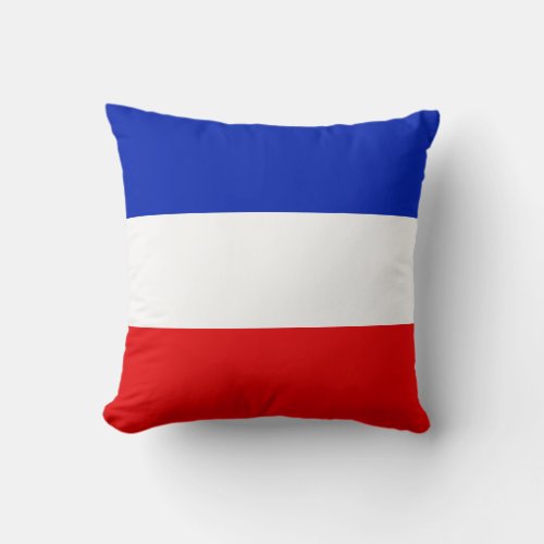 Blue Red  White Colors Stripes Throw Pillow