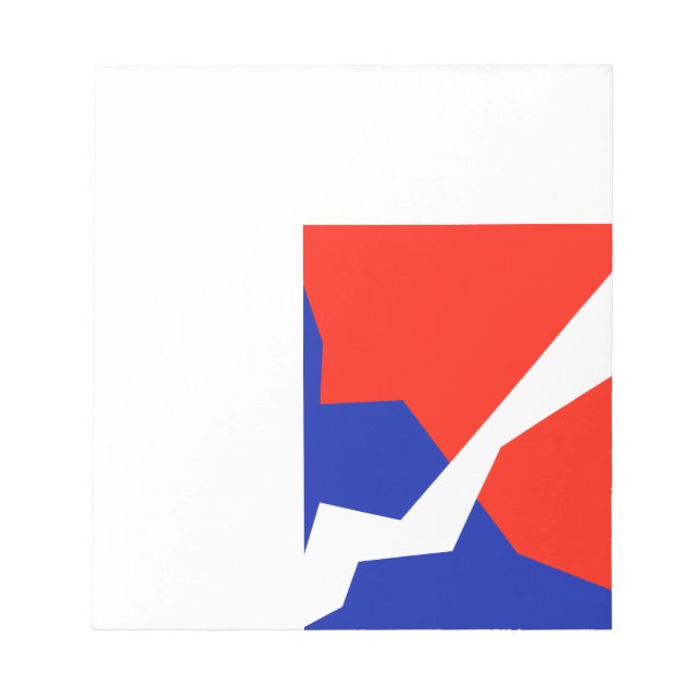 Blue Red White Flag Colors Notepad (Front)