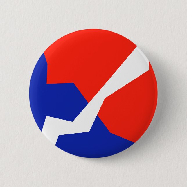 Blue Red White Flag Colours Button (Front)