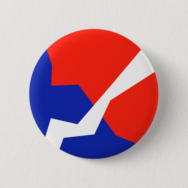 Blue Red White Flag Colours Button (Front)