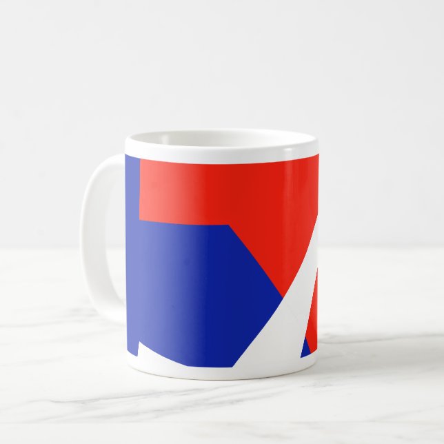 Blue Red White Flag Colours Coffee Mug (Front Left)