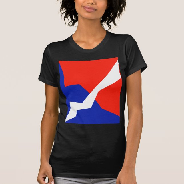 Blue Red White Flag Colours T-Shirt (Front)