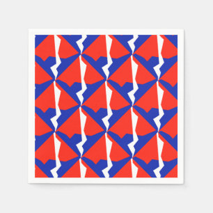 Blue Red White Item Napkins