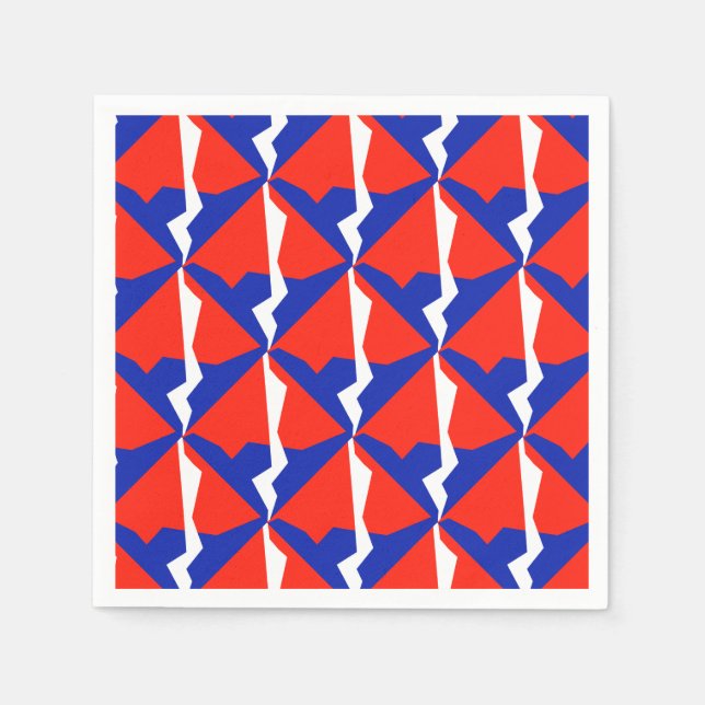 Blue Red White Item Napkins (Front)
