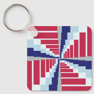 Blue Red White Keychain