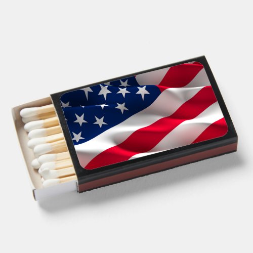 Blue Red White Simple Minimalist American Flag  Matchboxes