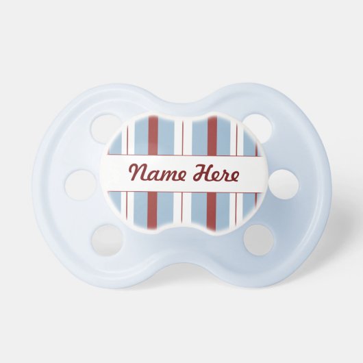 Blue, Red, & White Stripes Pacifier (Front)