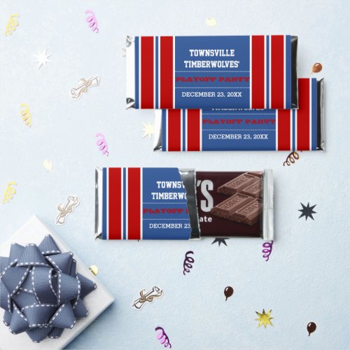 Blue Red White Team Football Party Hershey Bar Favors