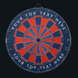 Blue, red, with custom text dart board<br><div class="desc">Blue,  red dartboard with custom text.</div>