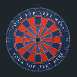 Blue, red, with custom text dart board<br><div class="desc">Blue,  red dartboard with custom text.</div>