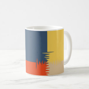 Blue Red Yellow Cream Coffee Mug