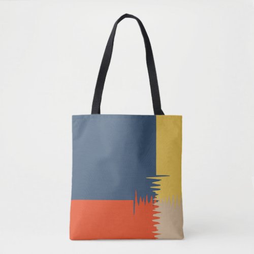 Blue Red Yellow Cream Tote Bag