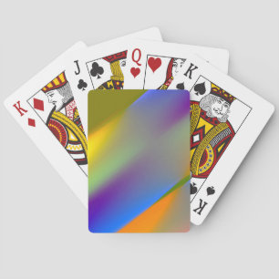 Blue red yellow green abstract pattern orangpurple poker cards