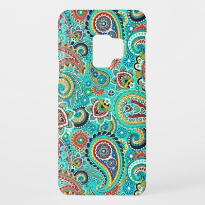 Blue Red Yellow Paisley Pattern Case-Mate Samsung Galaxy S9 Case