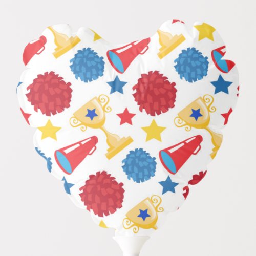 Blue Red Yellow Stars Cheerleader Pom Poms Balloon