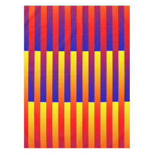 Blue Red Yellow Stripes Fleece Blanket Tablecloth