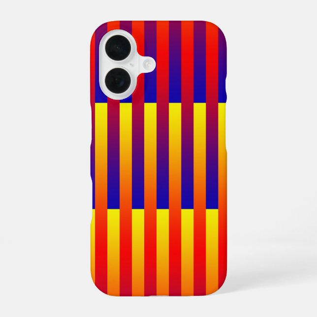 Blue Red Yellow Stripes Iphone Case (Back)