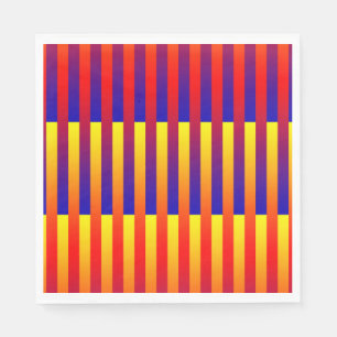 Blue Red Yellow Stripes Napkins