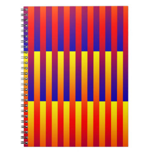 Blue Red Yellow Stripes Notebook