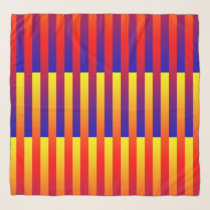 Blue Red Yellow Stripes Scarf