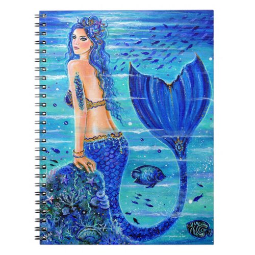 Blue Reef Mermaid notebook by Renee Lavoie