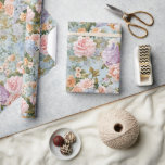Blue Regency Floral Vintage Roses & Hydrangeas Wrapping Paper<br><div class="desc">Elevate your gift wrapping with the timeless beauty of this Blue Regency Floral wrapping paper. Featuring soft pastel roses, hydrangeas, and garden blooms on a pale blue background, this elegant design is perfect for weddings, bridal showers, birthdays, Mother's Day, and romantic celebrations. The vintage-inspired floral aesthetic adds a luxurious and...</div>