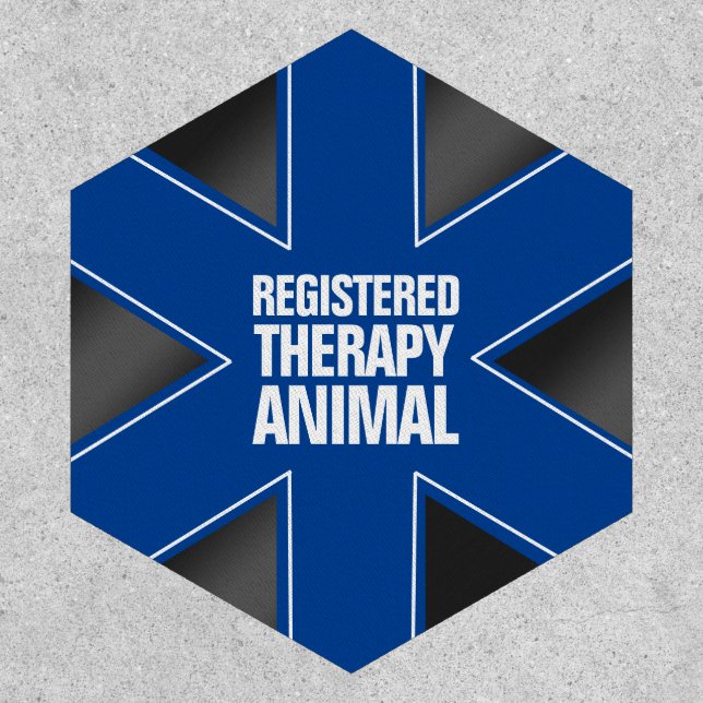Blue Registered Therapy Animal Charcoal Grey Patch (Front)