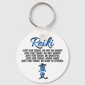 Blue Reiki Principles Keyring