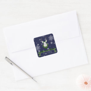 Blue Reindeer Sticker