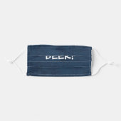 Blue REMOVED ONLY FOR BEER! Adult Cloth Face Mask (Front, Folded)