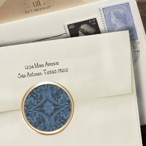 Blue Renaissance Gold Envelope Seal