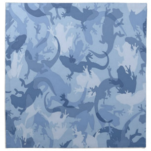 Blue Reptile Camouflage Napkins