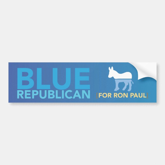 Blue Republican Bumper Sticker (Front)
