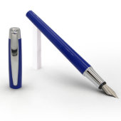 Blue Resin Graduation Schmidt Fountain Pen (3/4)